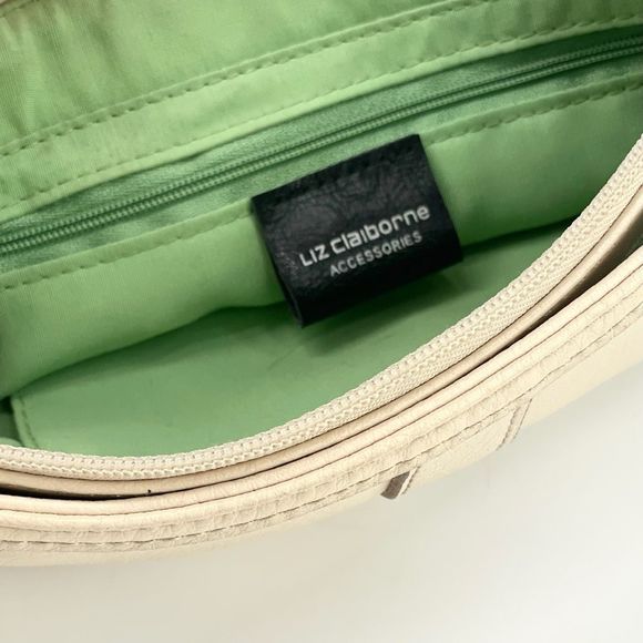 Vintage Y2K Small Neutral Leather Shoulder Purse - Picture 7 of 11